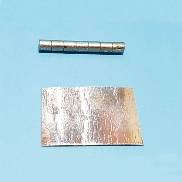 알루미늄 감싼ND둥근자석기둥(5개입)
