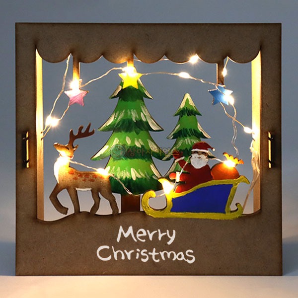 크리스마스 LED 액자 박스(산타)(1인용)