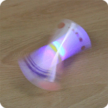 창작용 애니메이션 착시회전팽이(LED형)(5인1세트) 